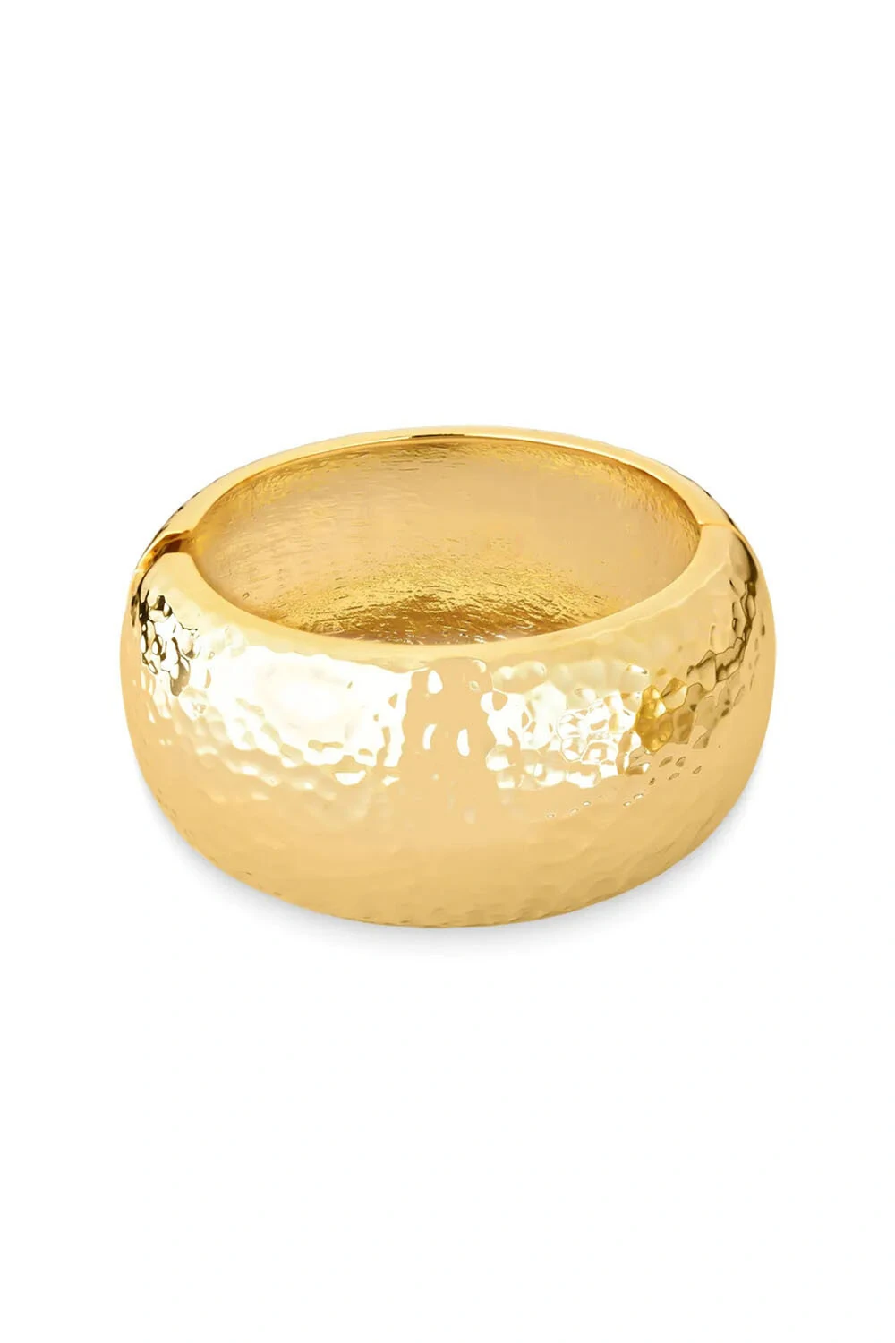 FotoBracelete martelado largo Ouro 18k