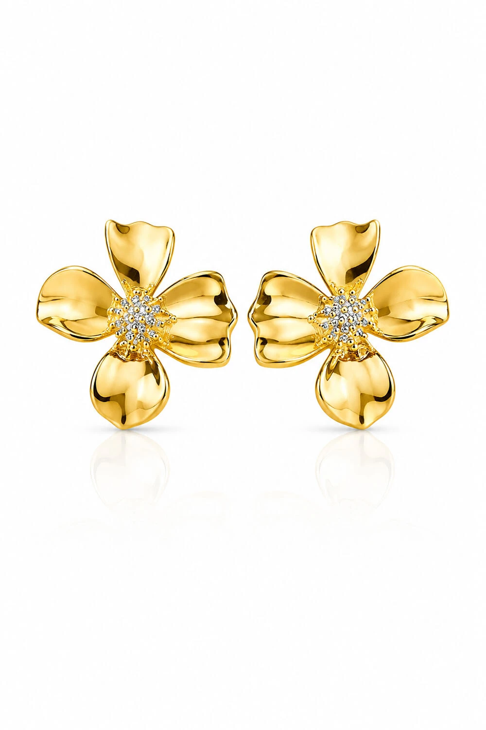 Foto Brinco Flor Especial Ouro 18k