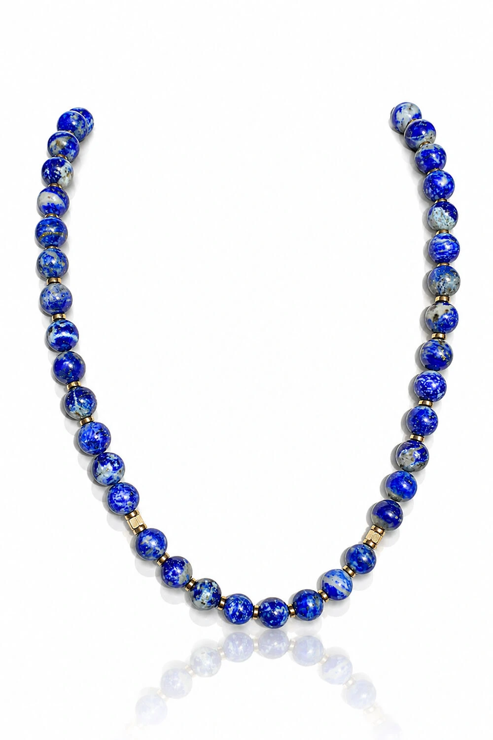 Foto Colar Pedra Lápis Lazuli G Ouro 18k