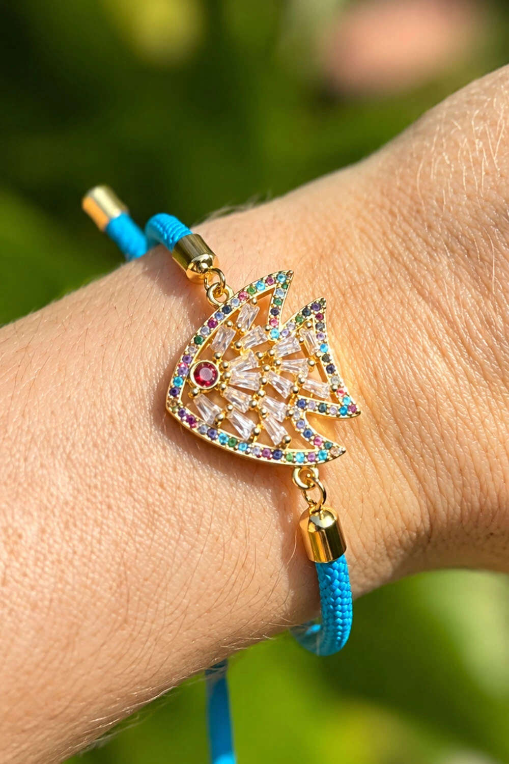 Foto Pulseira Sun Peixe Colorido Zircônia Coloridas