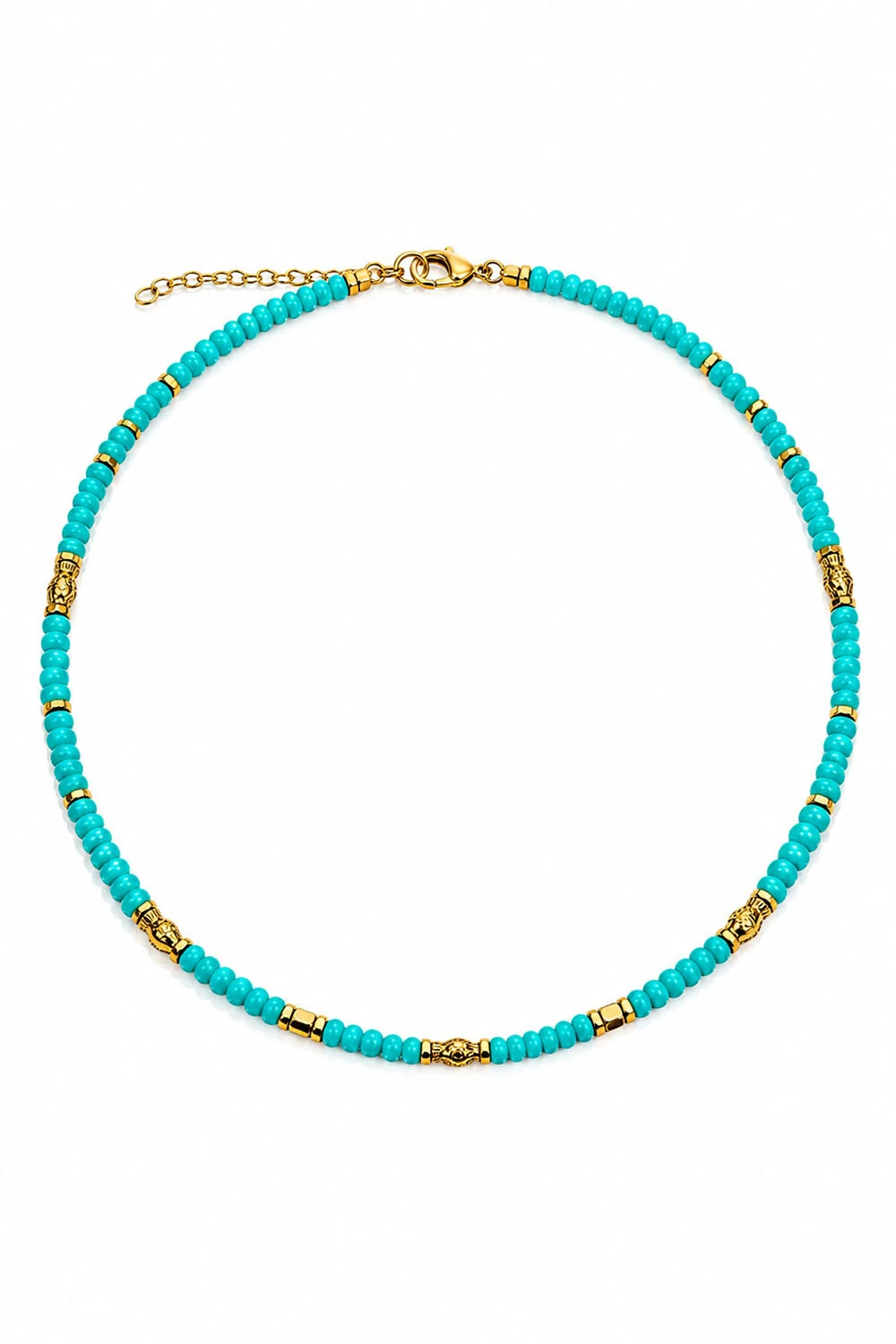 Foto Colar Pedra Turquesa Fino Ouro 18k