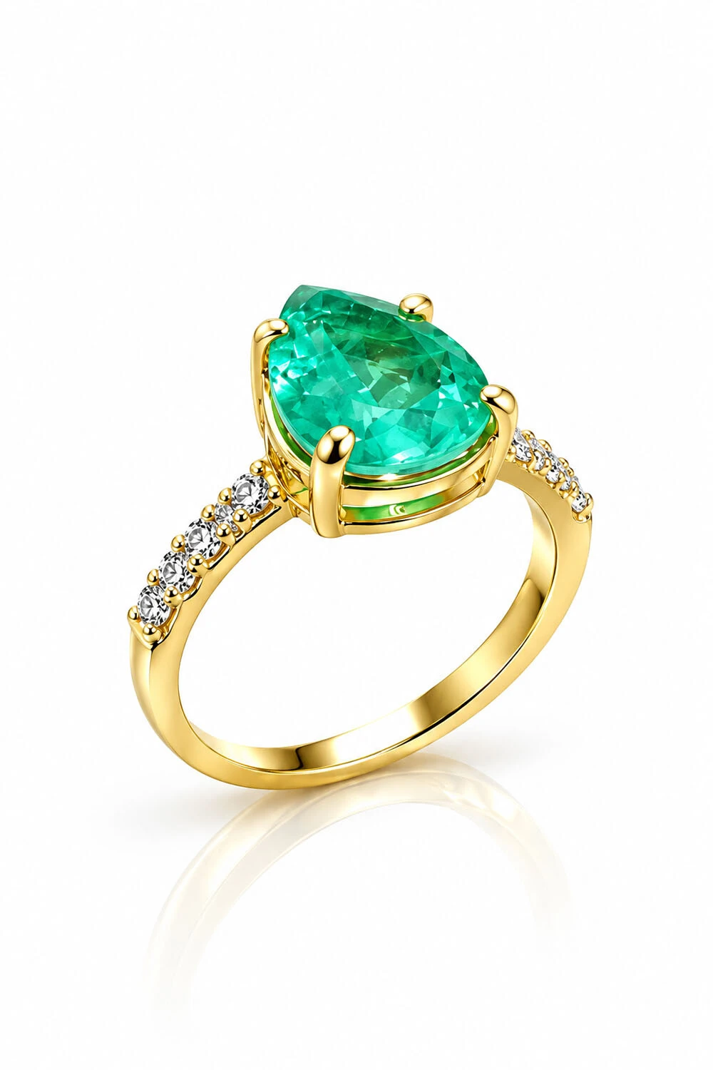 Foto Anel Gota Turmalina Ouro 18k