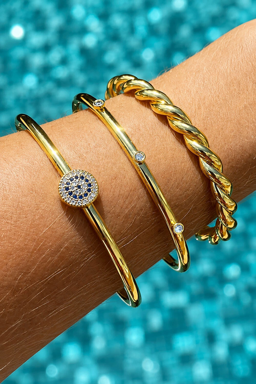 Foto Pulseira Bracelete Torcido Ouro 18k