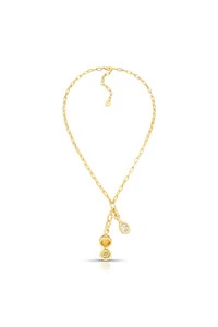 Colar Cartier pIngentes na ponta banhado no ouro 18k