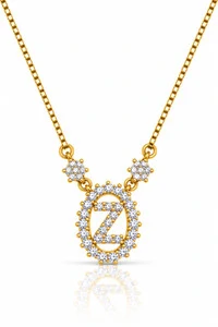 Colar Inicial Letra Z Pequena Banhado no Ouro 18k