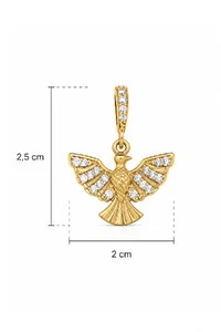 Pingente Espírito Santo Zircônias Banhado Ouro 18k