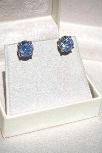 Brinco Ponto Luz Zircônias 10MM Ródio Branco