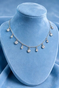 Colar Choker Ponto de Luz Ródio Branco