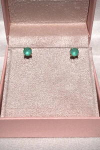 Brinco Ponto luz 5MM Turmalina Fosco Zircônia Ouro 18k