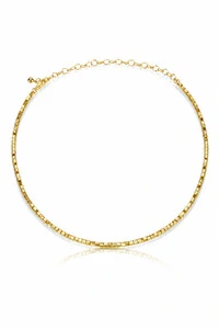 Colar Choker Canutilho Metal Ouro 18k