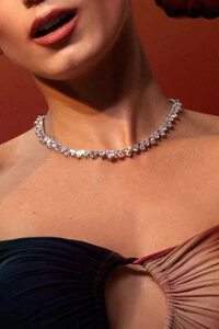 Colar Riviera Glamour Zircônia 8mm Ródio Branco