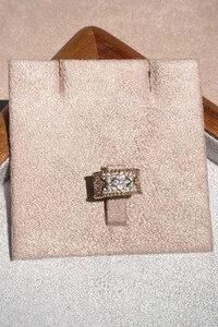 Fake Piercing Trevo Zircônia Ouro 18k