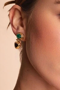 Brinco Soul Colorido no Ouro 18k
