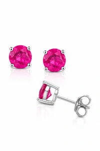 Brinco Círculo Pink Fusion 6 mm Prata 925