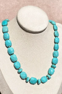 Colar Pedra Turquesa Jane Ouro 18k