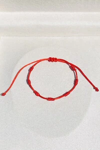Pulseira Proteção dos 7 Nós Vermelha