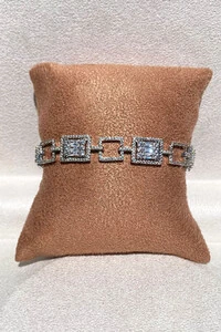 Pulseira Riviera Retangular Zircônias