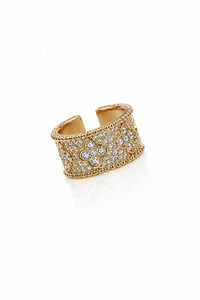 Fake Piercing Trevo Zircônia Ouro 18k