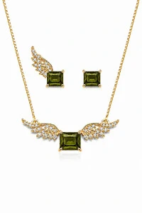 Conjunto Asas Oliva Ouro 18k
