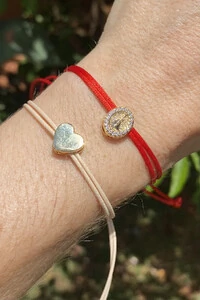 Pulseira Pingente Coração Liso Nude