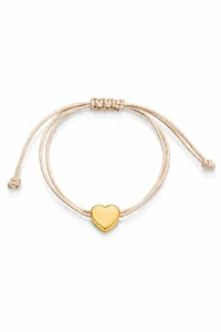 Pulseira Pingente Coração Liso Nude