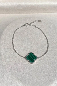 Pulseira Trevo Malaquita M
