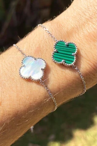 Pulseira Trevo Malaquita M