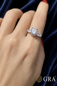Anel Moissanite 8MM Prata 925 Ródio Branco