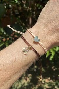 Pulseira Pingente Coração Liso Nude