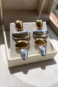 Brinco Duo Cascata Assimétrico