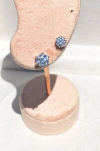 Brinco Ponto Luz 5mm Moissanite Prata 925 com Ródio branco