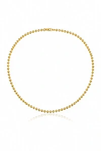 Colar Esferas 3MM Ouro 18k