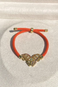 Pulseira Sun Borboleta Zircônia Coloridas