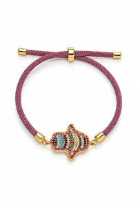 Pulseira Sun Mãozinha Zircônias Coloridas