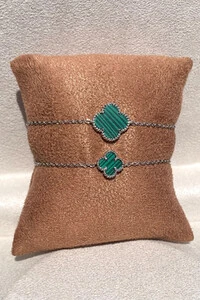 Pulseira Trevo Malaquita M