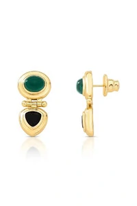 Brinco Soul Colorido no Ouro 18k