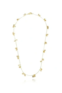 Colar Choker Cachos Esferas Ouro 18k