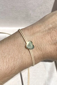 Pulseira Pingente Coração Liso Nude