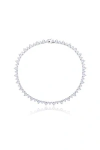 Colar Riviera Glamour Zircônia 8mm Ródio Branco