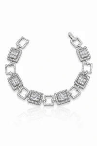 Pulseira Riviera Retangular Zircônias