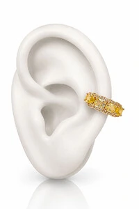 Fake Piercing Zircônias Yellow Fancy Dourado