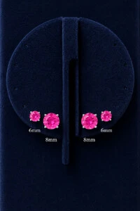 Brinco Círculo Pink Fusion 6 mm Prata 925