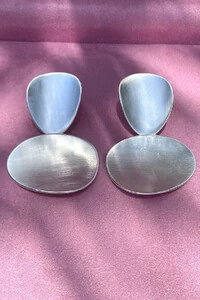 Brinco Sofia Escovado Ródio Branco