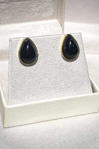 Brinco Gota Pedra Estrela Ouro 18k