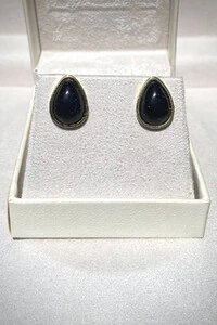 Brinco Gota Pedra Estrela Ouro 18k