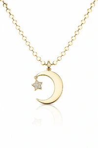 Pingente Lua Ouro 18k