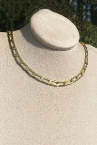 Colar Choker Groumet Ouro 18k