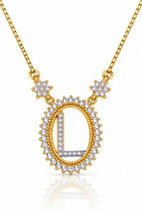Colar Inicial Letra L Banhado no Ouro 18k