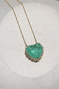 Colar Coração Turmalina Fusion Dourado