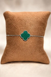 Pulseira Trevo Malaquita M